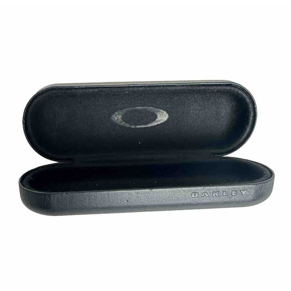 OAKLEY Eyeglass Sunglass‎ Black Faux Leather Hard Clamshell Small CASE ONLY - Picture 1 of 6